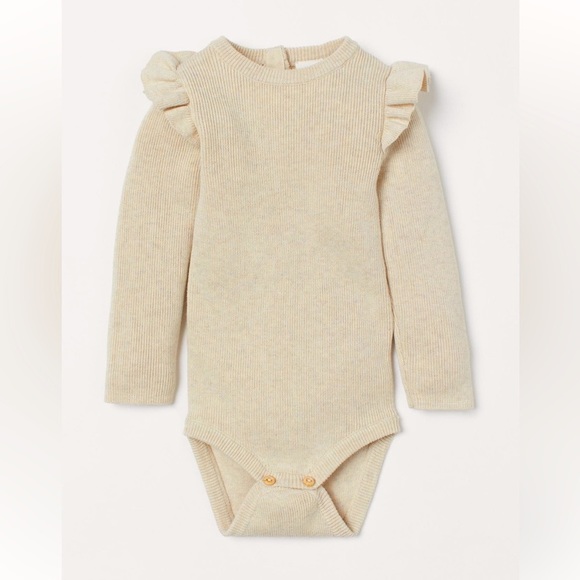 Organic Cotton Rib Knot Bodysuit - Picture 1 of 3